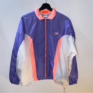 Vintage Nike Colorblock Windbreaker Women’s Medium Purple Orange 90s